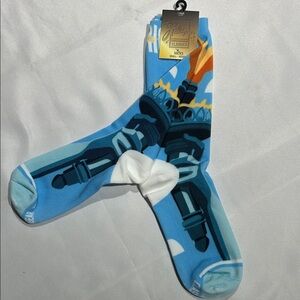 Liberty-Themed Blue Casual Socks